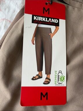 Kirkland Signature Women's Cropped Straight-Leg Pants - Brown
